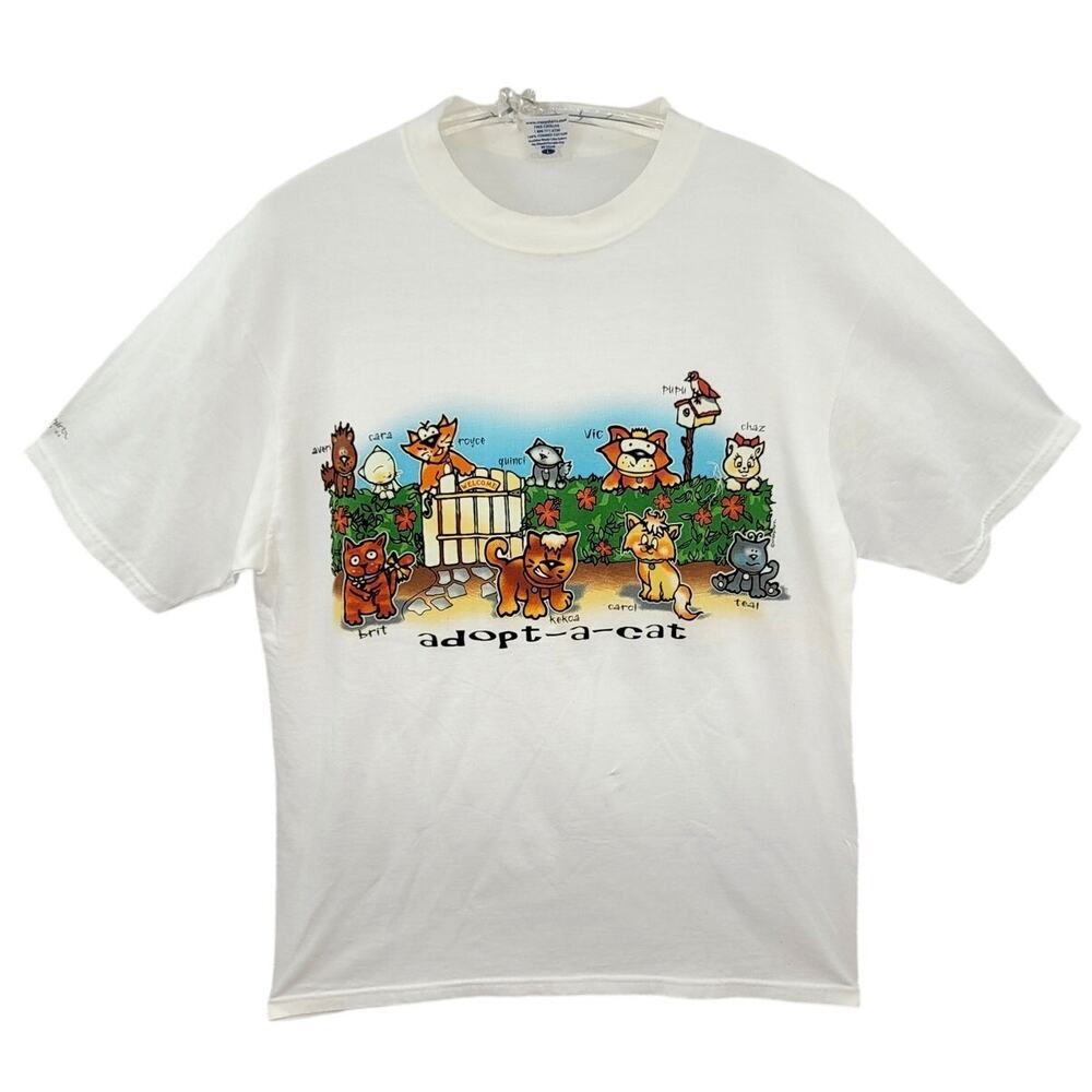 Crazy Shirts Hawaii Y2K Cat Graphic Short Sleeve Men’s‎ Vintage Casual Tee